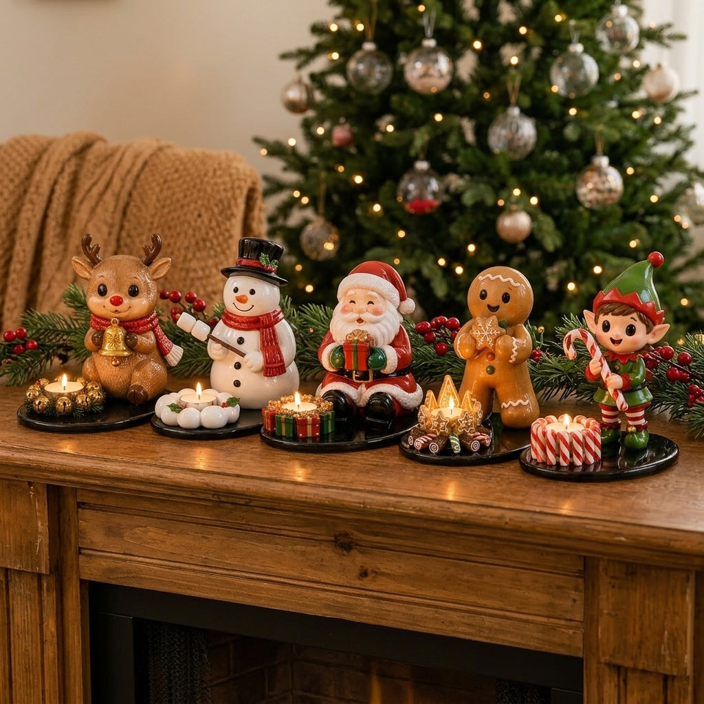🎅 2026 Christmas Gift 50% Off--🔥Last 100pcs🎄Charming Ceramics Tealight Holder Collection For Christmas Moments