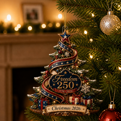 🎄 USA 250th Anniversary Christmas Tree Ornament
