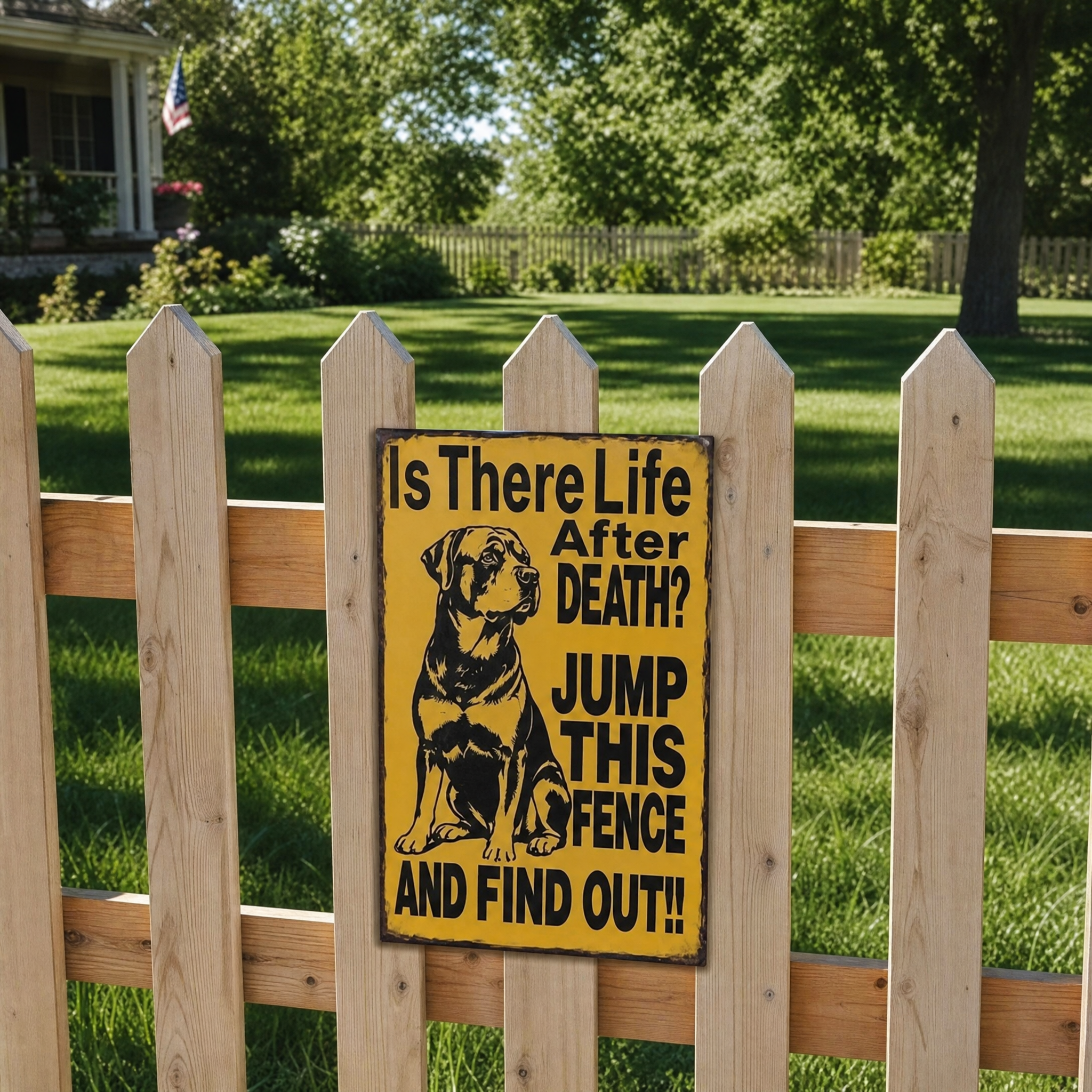 Funny Dog Metal Sign