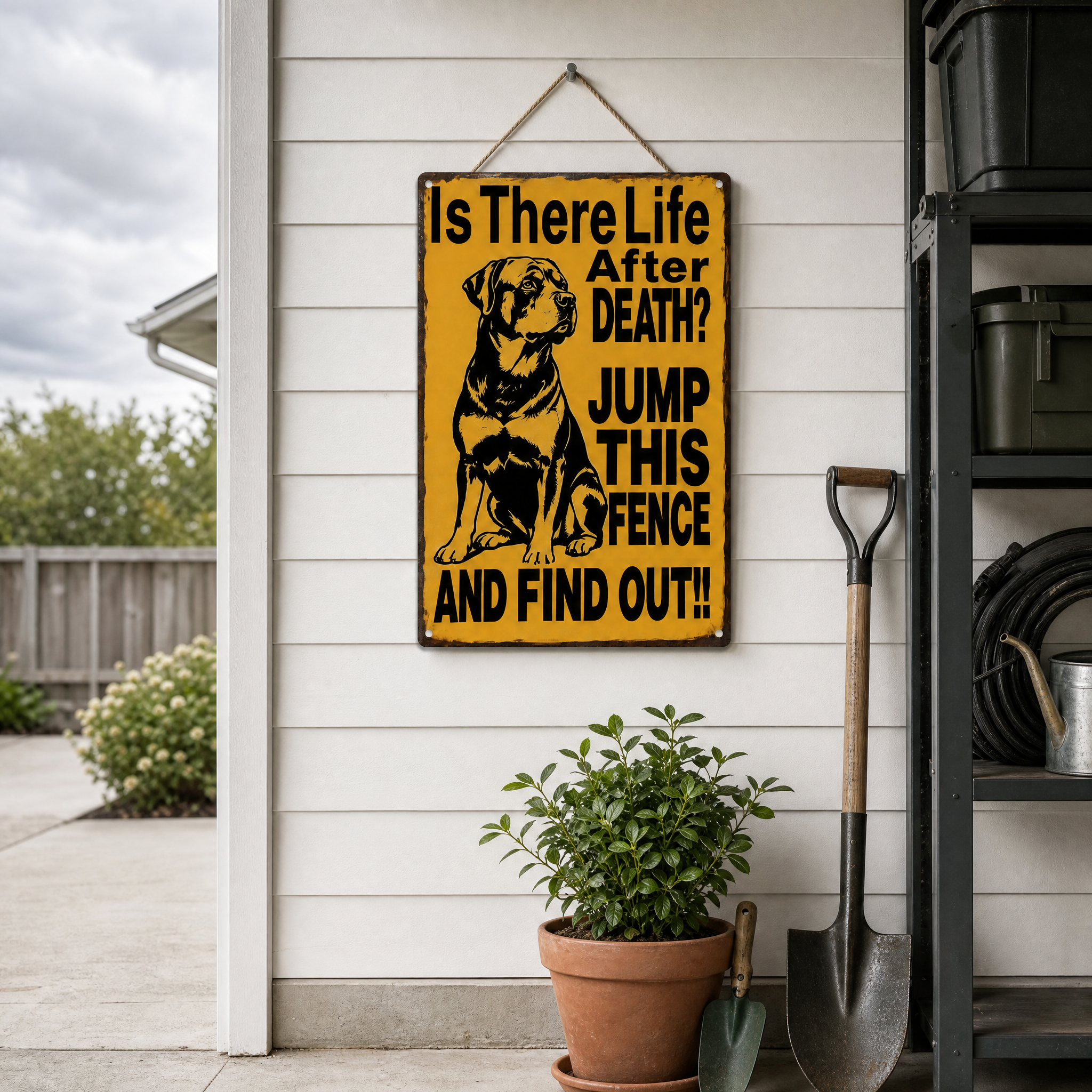 Funny Dog Metal Sign