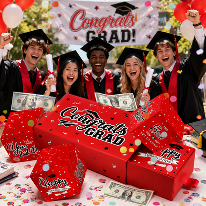 🔥Flash Sale🎁Graduation Explosion Gift Box, Viral Surprise Cash Box for 2026 Graduates (3 Colors)