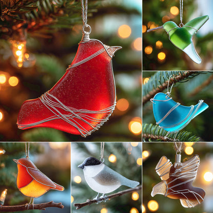 🔥LAST DAY 49% OFF - 🐦Sea Glass Birds Ornament